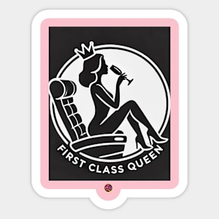 firstclassqueen silhouette Sticker